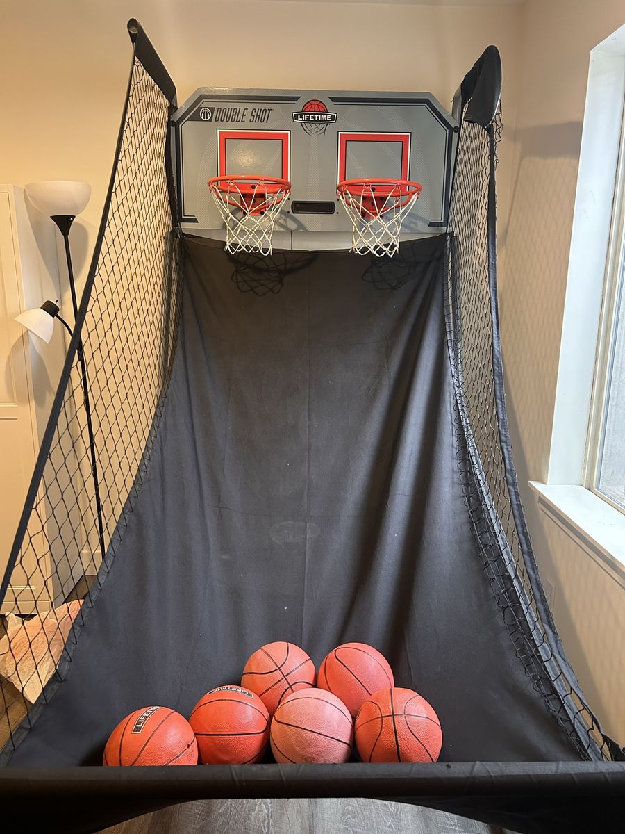 Lifetime Double Shot Indoor Arcade Basketball Game with 6 Balls