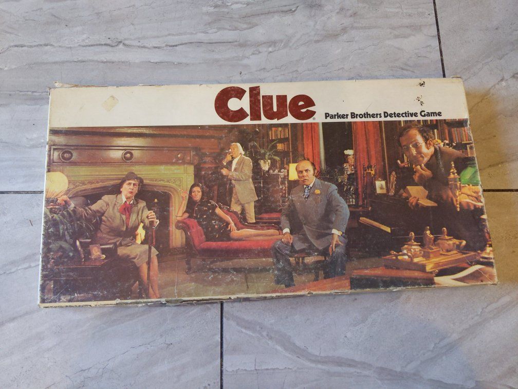 Vintage 1972 Parker Brothers Clue Detective Game - Complete Board Game