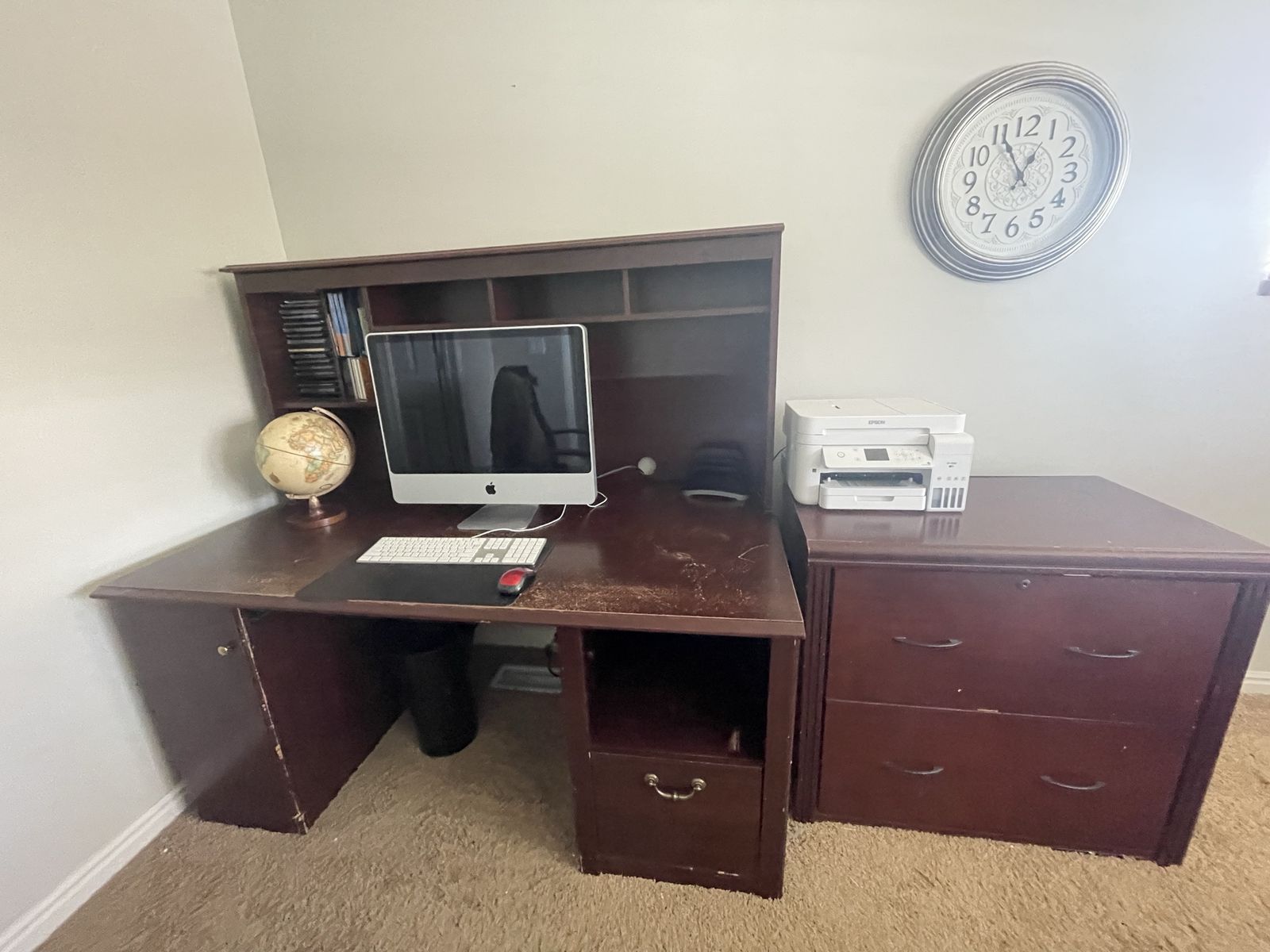 Free desk and filing drawer cabinet