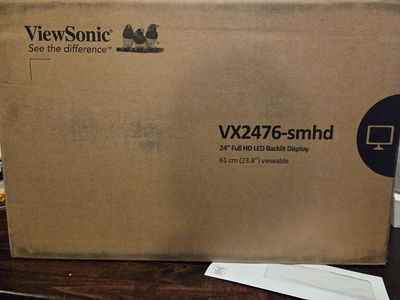 ViewSonic VX2476-smhd 24" Full HD LED Backlit Display Monitor