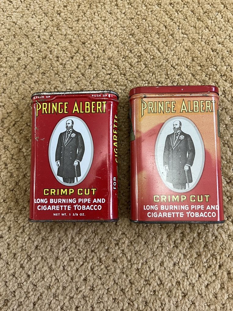 Pair of Prince Albert Metal Tins