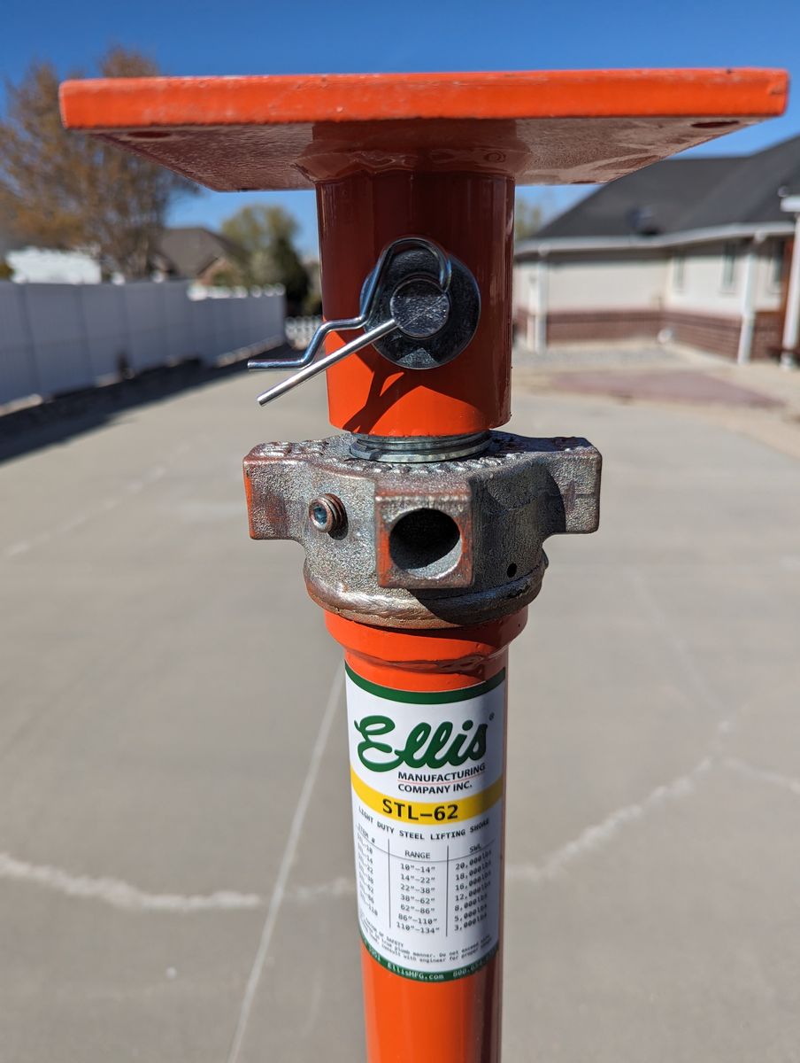 Ellis Manufacturing STL-62 Light Duty Steel Lifting Shore Jack