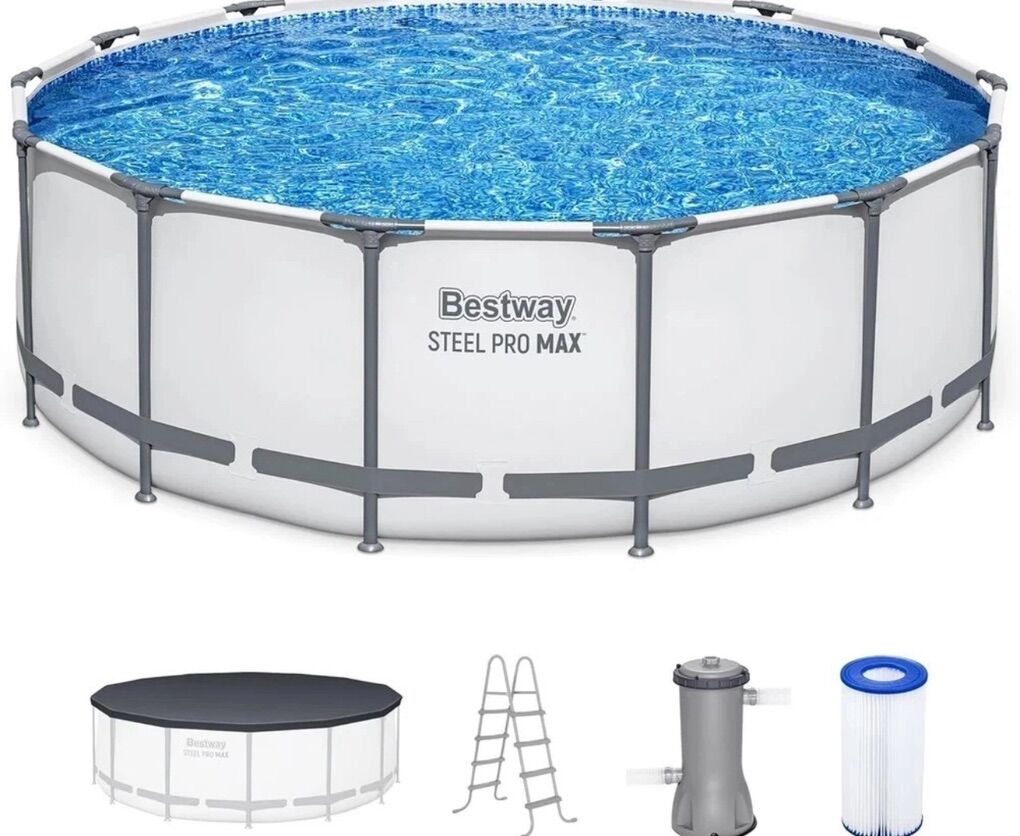 14' x 48 Steel Pro MAX Round Frame Above NEW