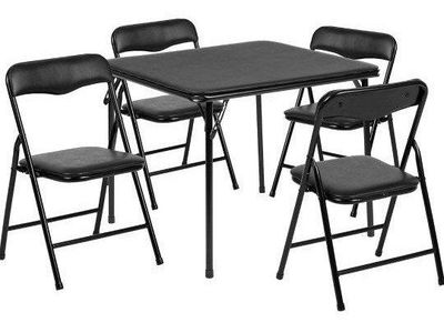 New! Childs Toddlers Folding Card Table & 4 chai
