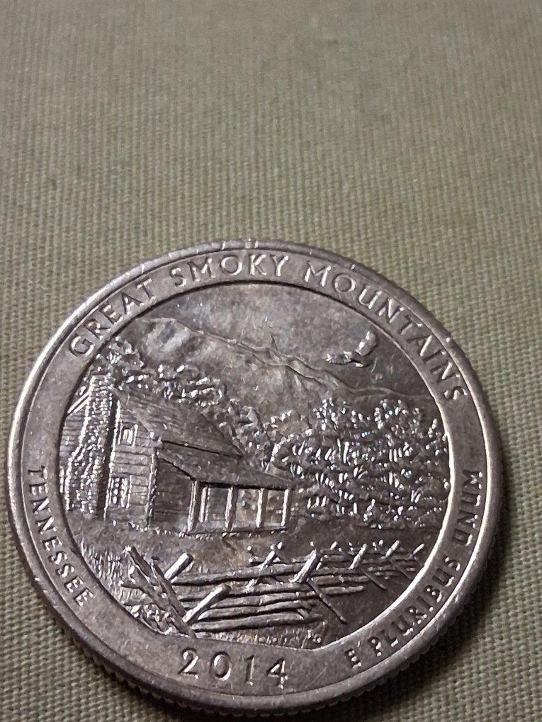 2014 Tennessee Great Smoky Mountains National Park Quarter - America the Beautiful Series
