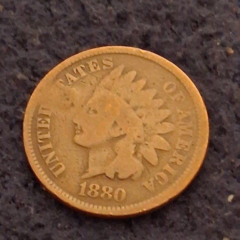 1880 p Indian head penny $4