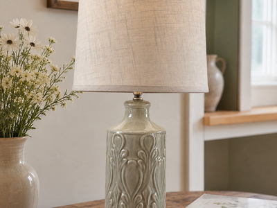 26" Cottage Style Ceramic Table Lamp