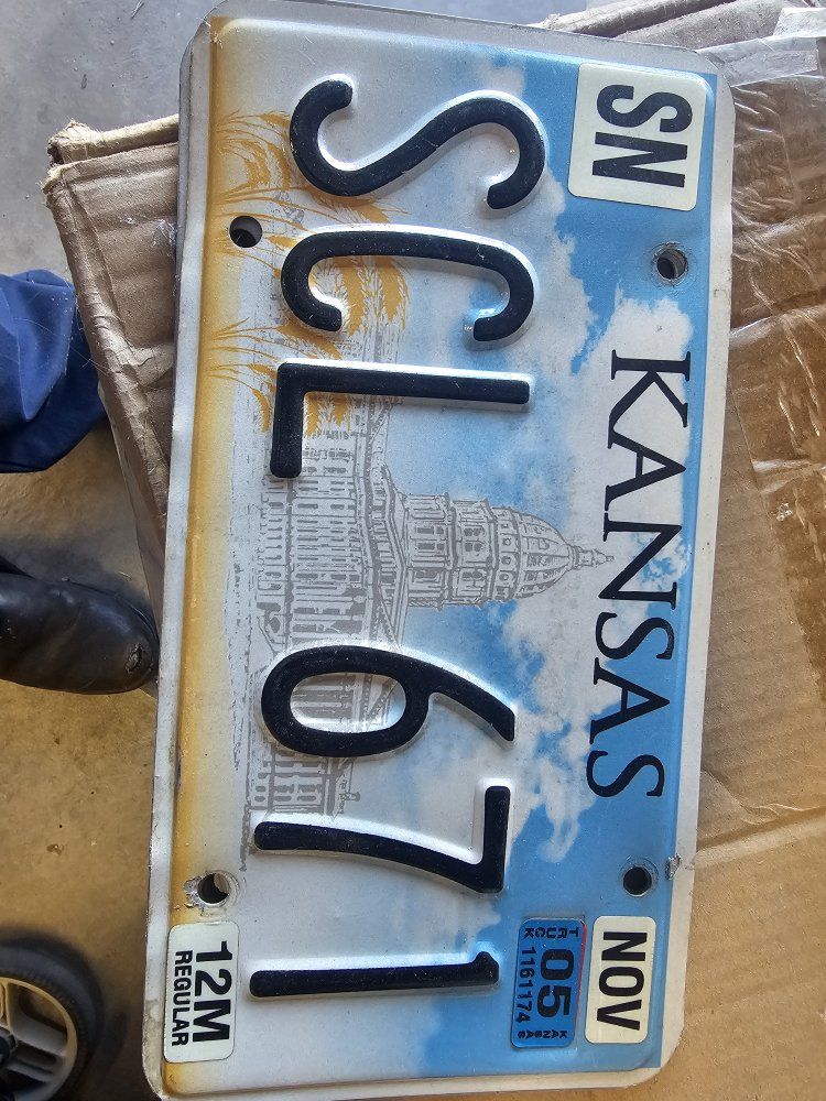 Vintage 2005 Kansas Truck License Plate - SC 1691