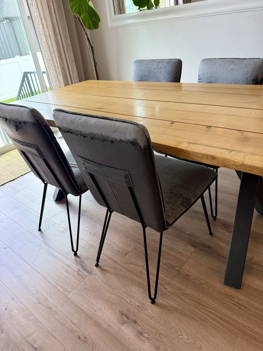 FREE Four Sturdy Chairs with Metal Hairpin Legs