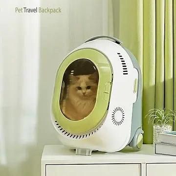 Cat dog trolley backpack air conditioning travel luggage
