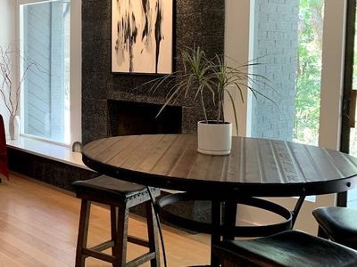 Rustic Spanish style Round Table and matching chairs