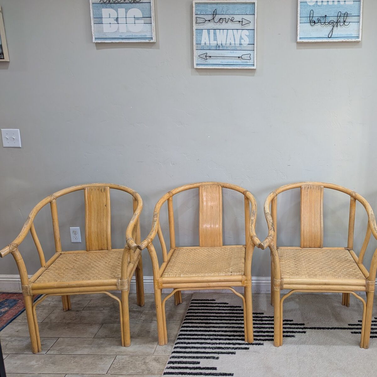 Set of four vintage modern armchairs