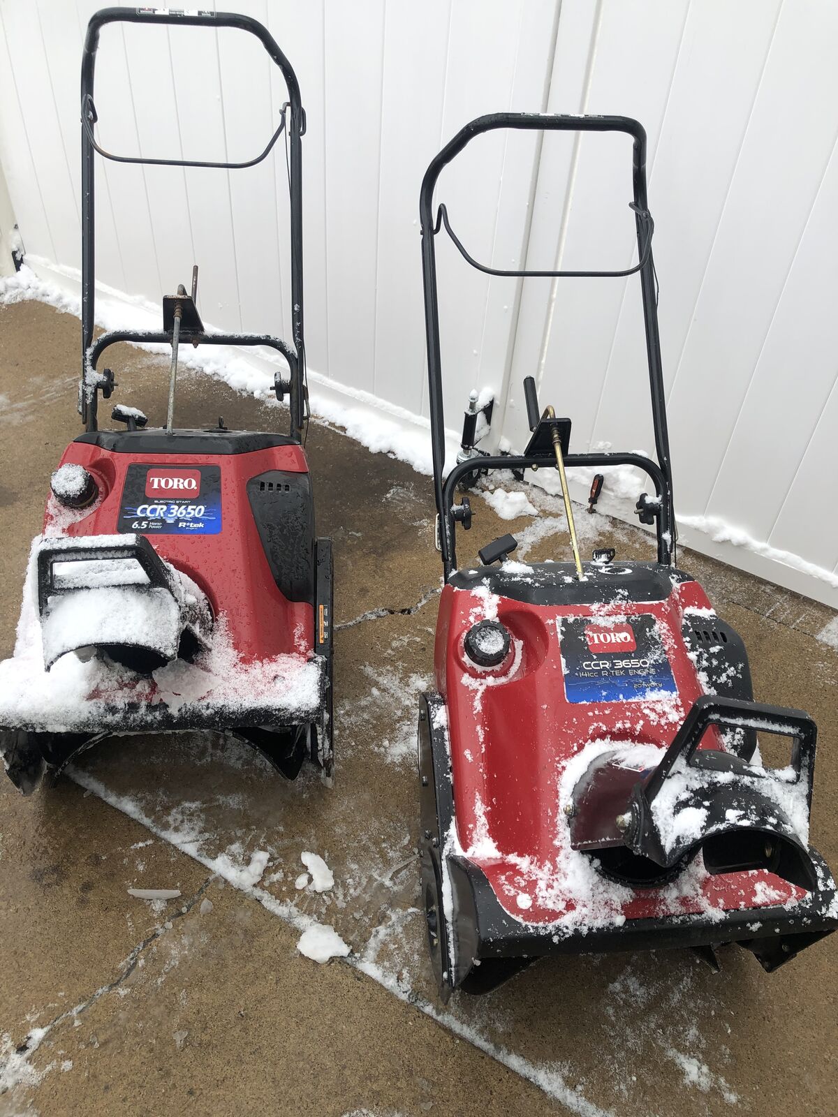 2 Toro CCR3650 Snowblowers, $200