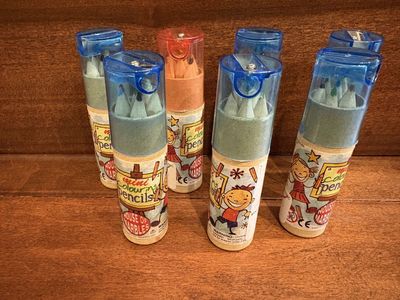 7 New Sets of Small Colored Pencils w/ Sharpener Lids