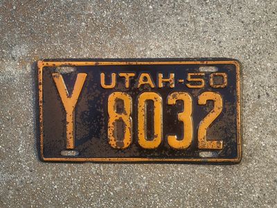 1950 Utah license plate