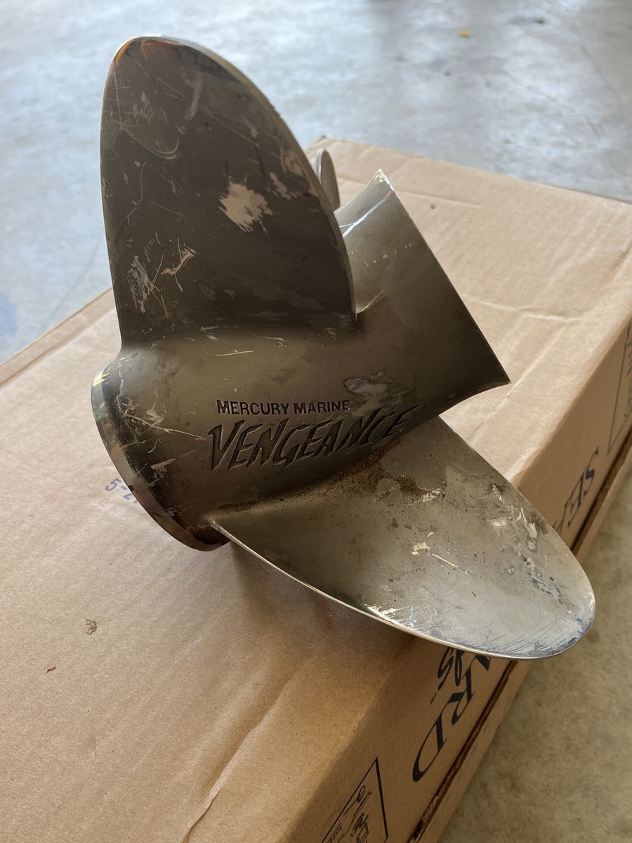 Mercury Marine Vengeance Outboard Propeller Boat Prop 3-Blade Stainless Steel