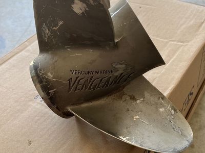 Mercury Marine Vengeance Outboard Propeller Boat Prop 3-Blade Stainless Steel