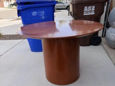 Round Wood Pedestal Table - 42” Diameter