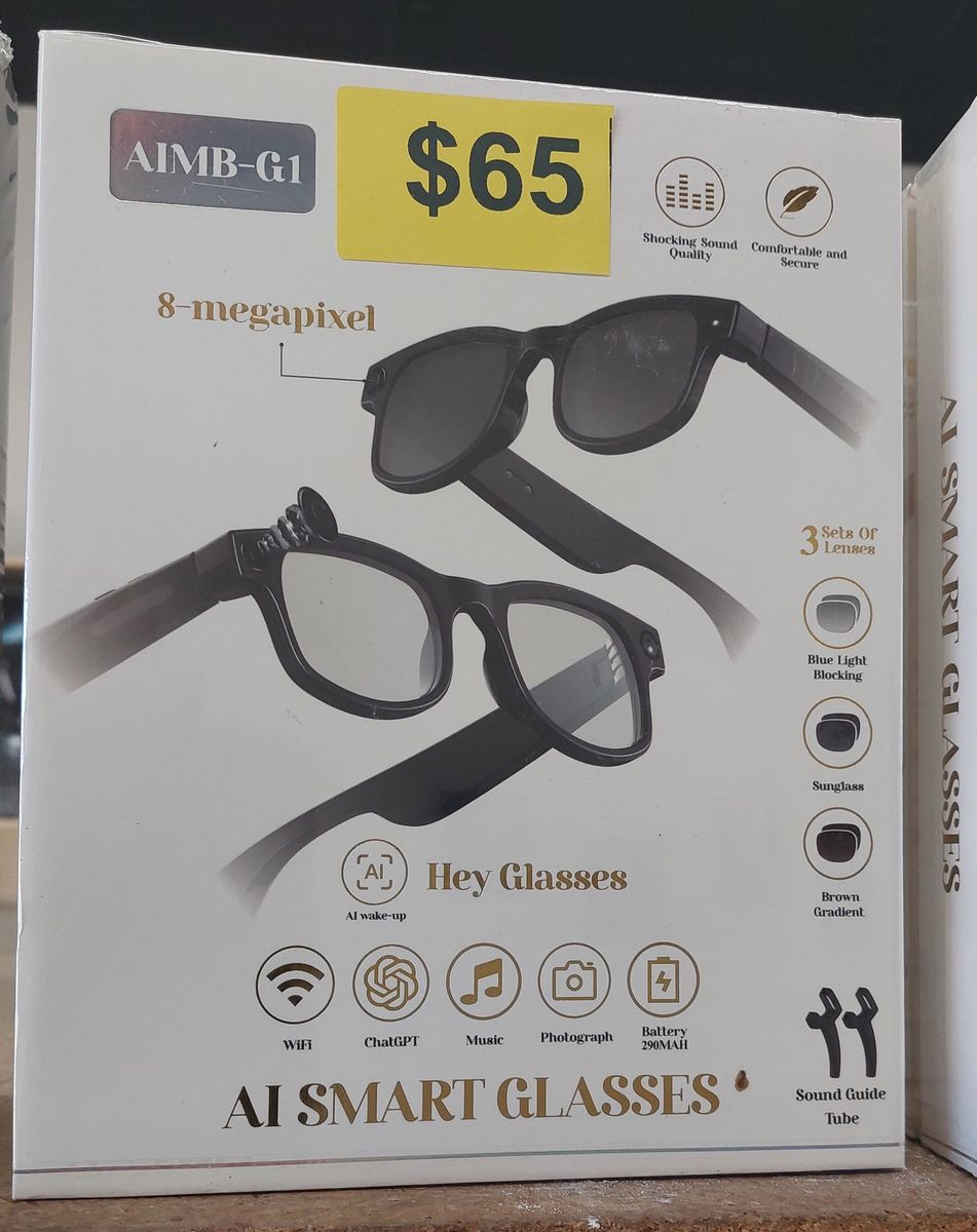 Camera Video Recording Smart Sunglasses AI Glasses for Men Women with 1080P Hidden Camera Bluetooth Record Video and Audio