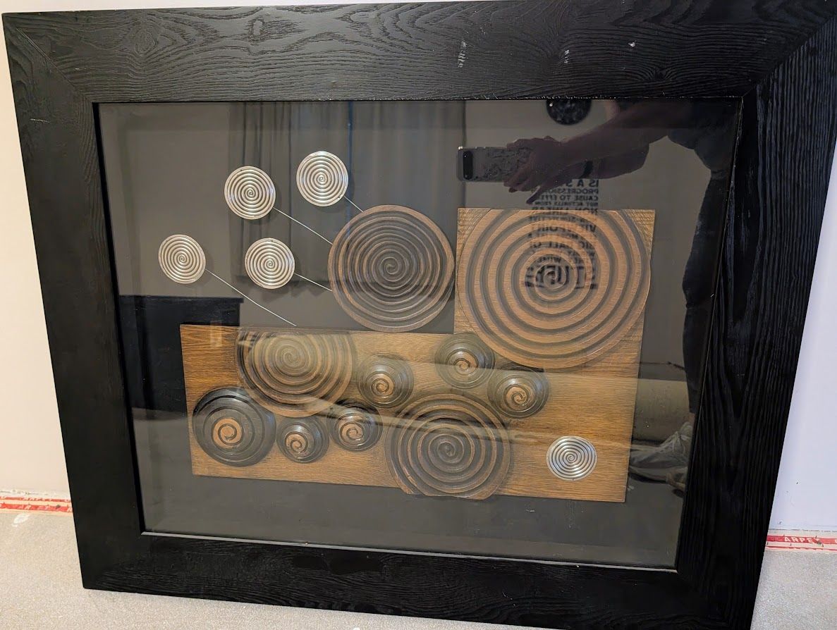 Mid-Century Modern 3D Spiral Sculptural Wall Art