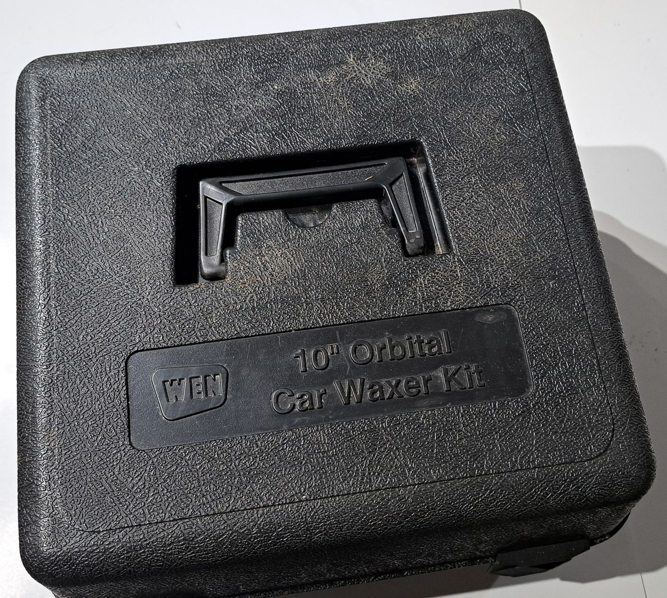 Orbital Car 10” Waxer/Polisher, Two Car Polisher Bonnets and Plastic Carrying Case, $50