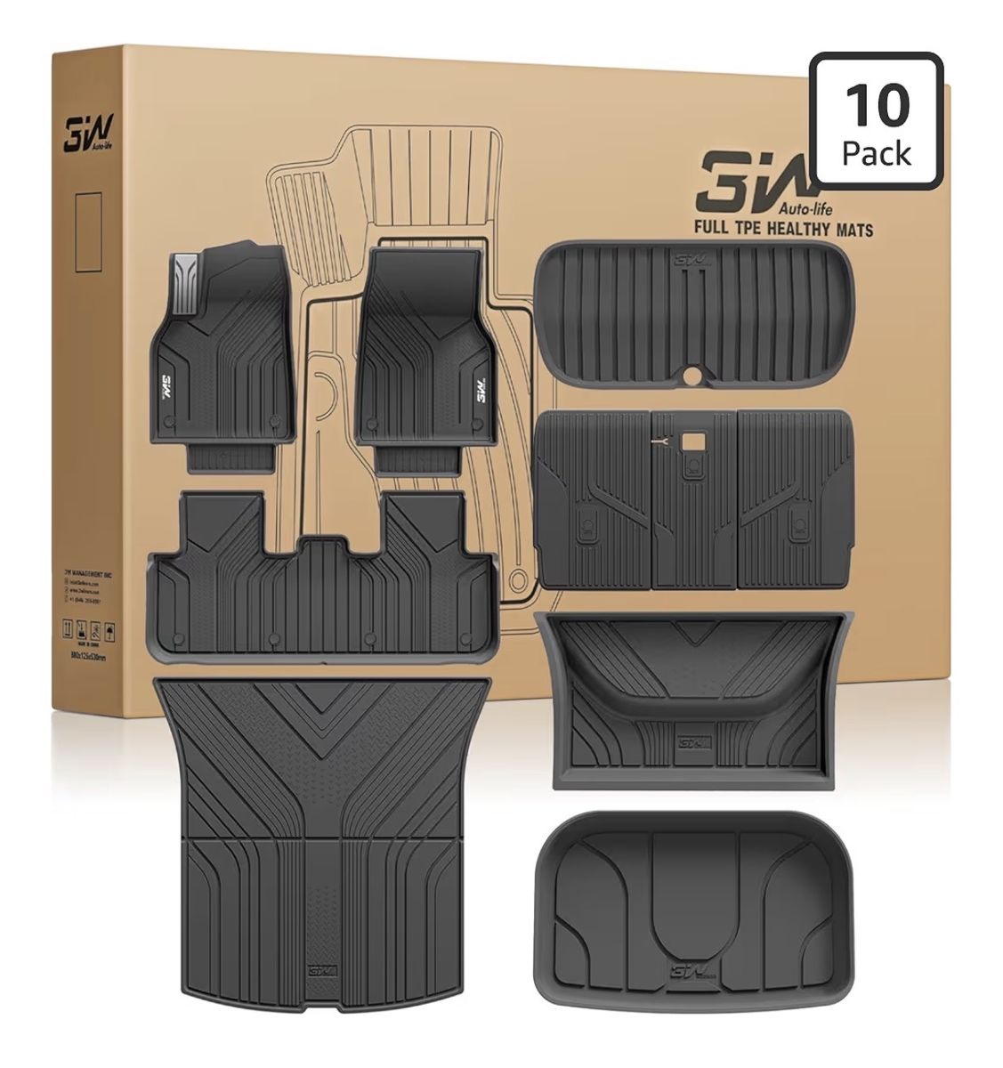 Tesla Model Y (2025–2026 Juniper) 3W Floor Mats