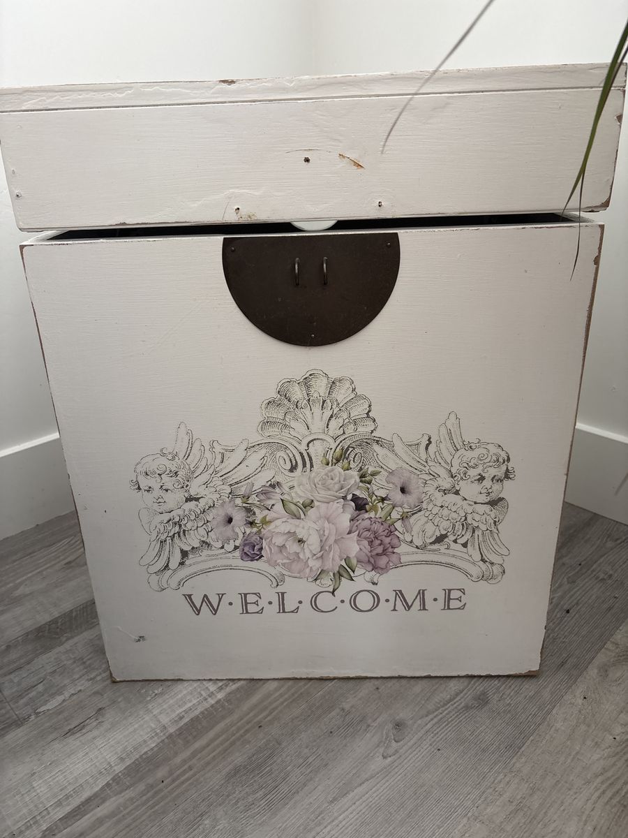 Antique white chest