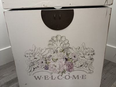 Antique white chest