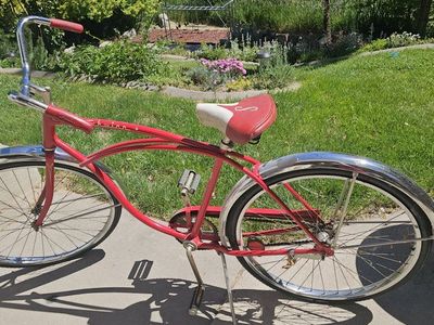 Vintage Schwinn Typhoon Cruiser Bicycle - Red, Classic Style, Coaster Brake