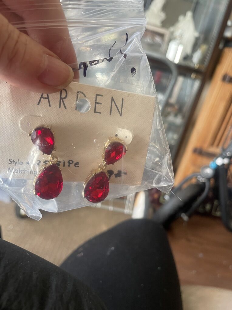 Ruby Red Earrings