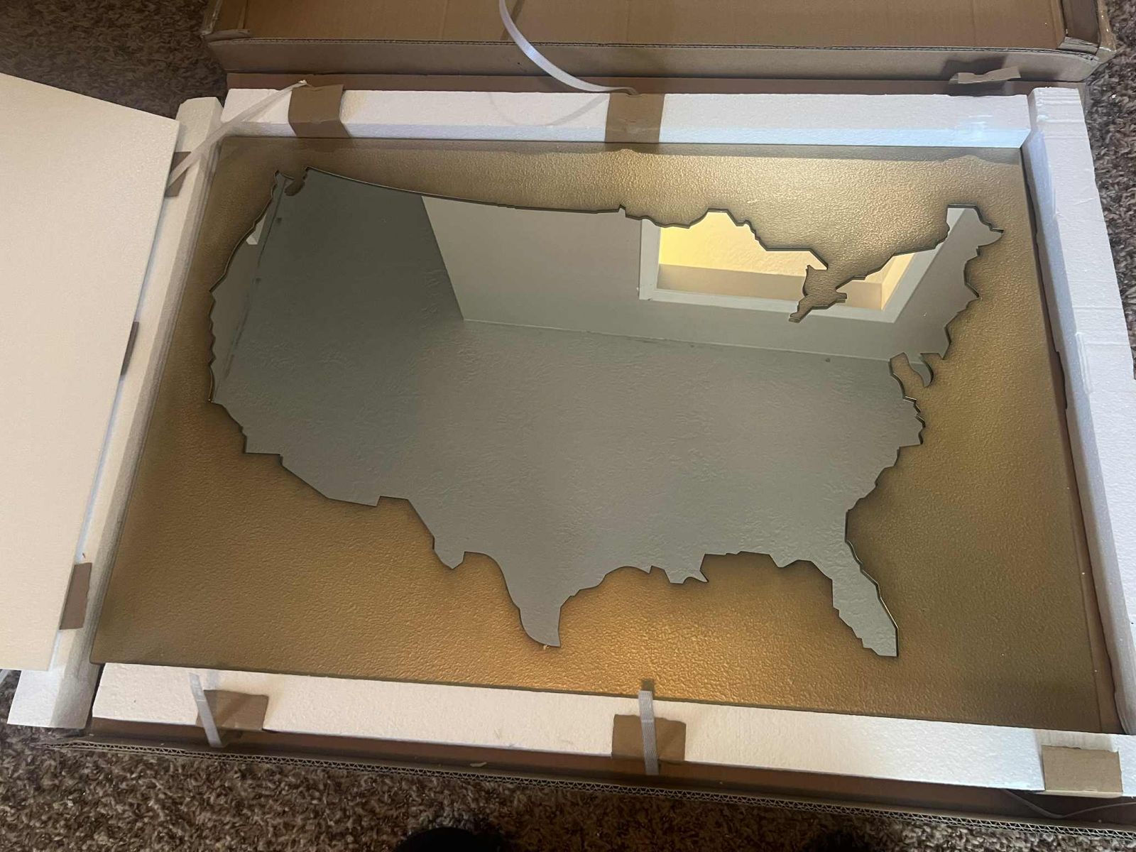 New USA shaped mirror