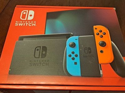 Nintendo Switch Console with Blue & Orange Joy-Cons