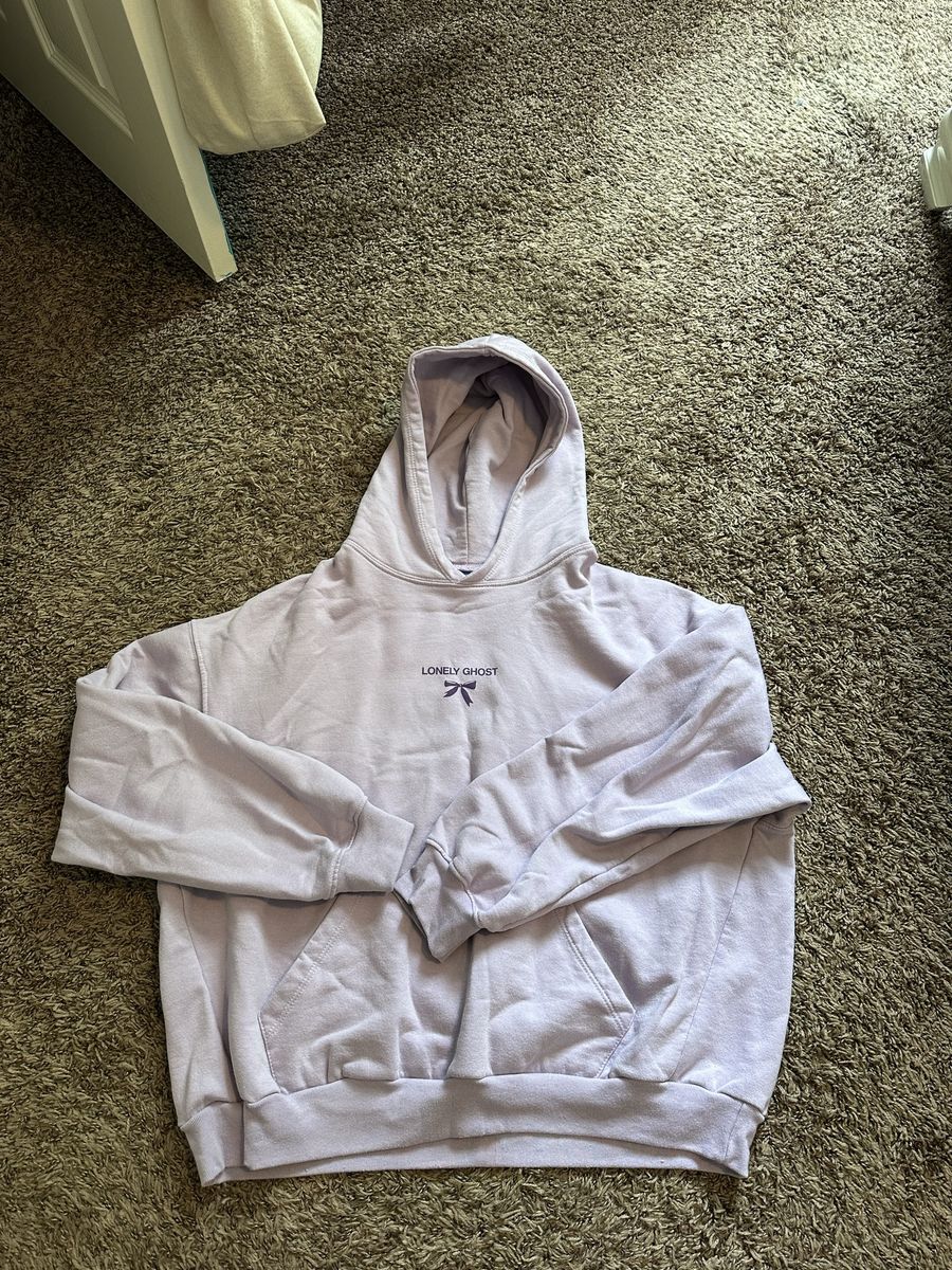 Lonely Ghost “Lonely” ribbon Lavender Hoodie Sweatshirt