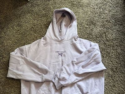 Lonely Ghost “Lonely” ribbon Lavender Hoodie Sweatshirt