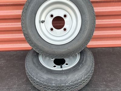 New Set 4.80-8 Trailer Tires With Rims 4 lug