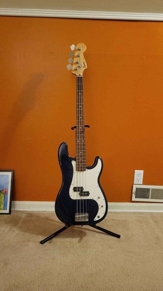 Fender Bass Guitar Squier Navy Blue 20th Annv.