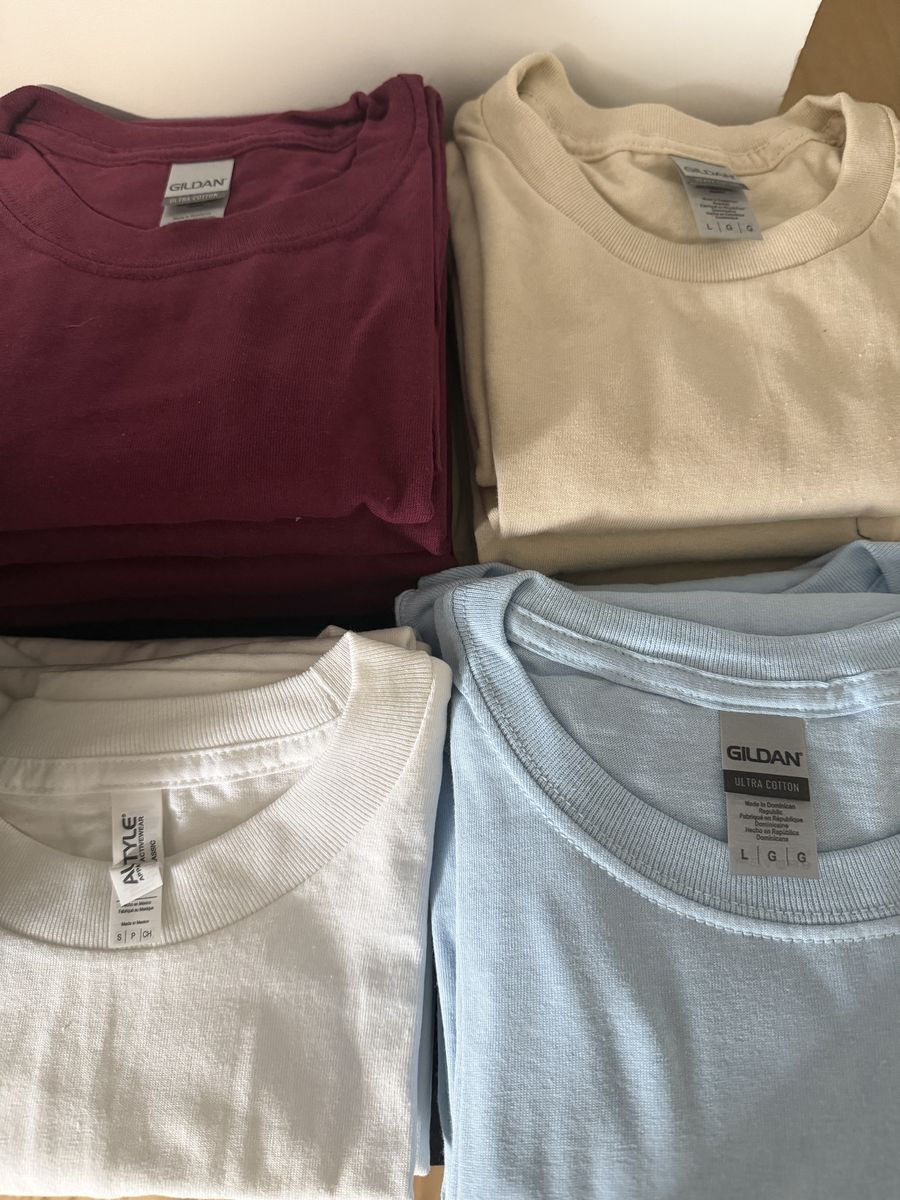 Men’s adult short sleeve plain shirts
