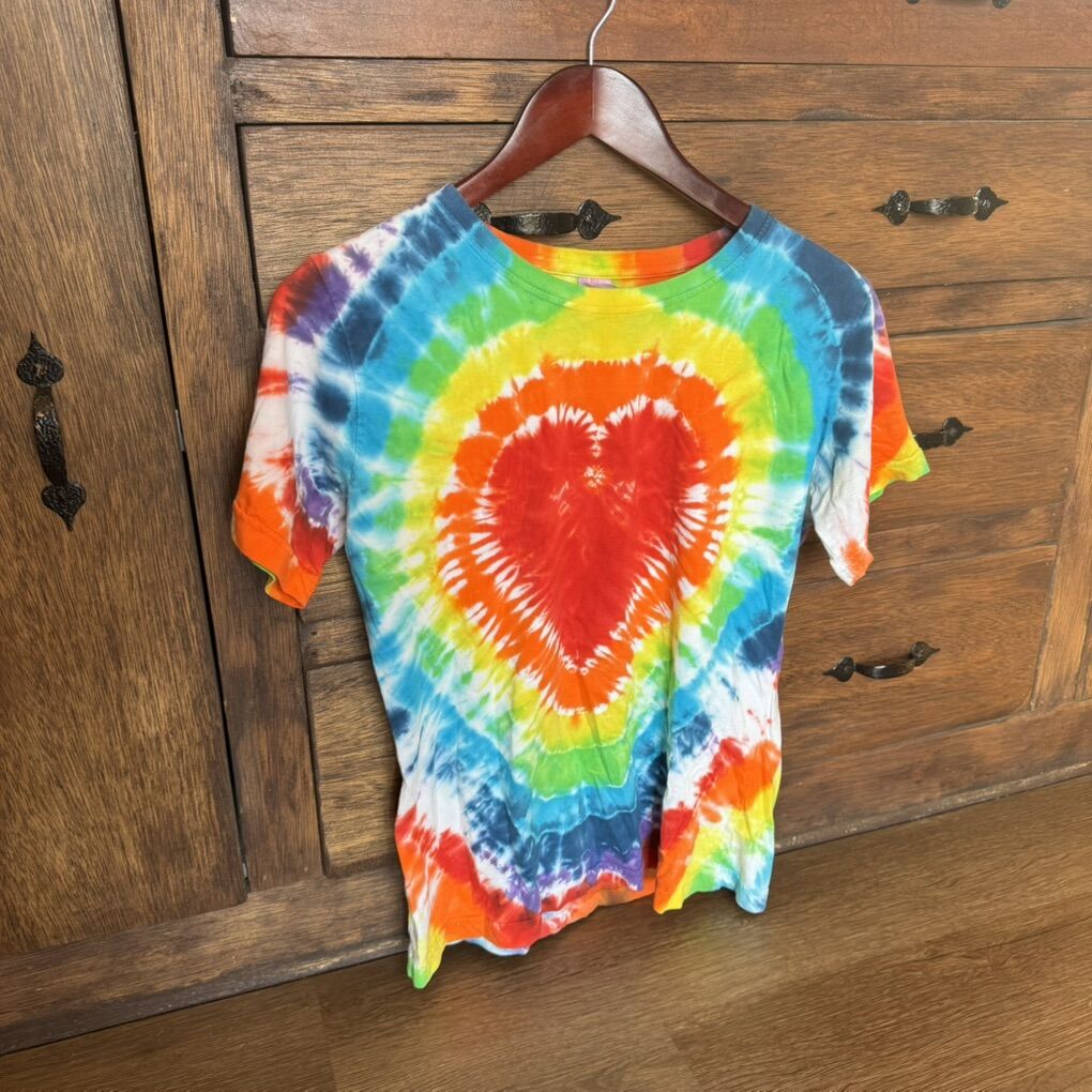 Rainbow Heart Peace Hippie Short Sleeve Shirt