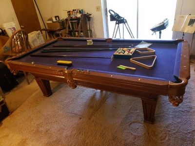 Pool table with accessories
