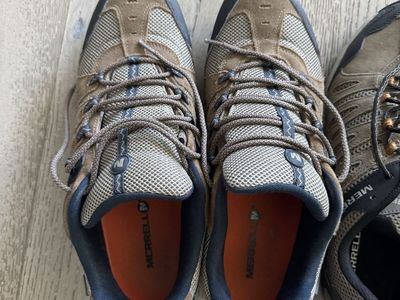 2 pairs Merrell Men's MoabVent Hiking Shoes - Sz 15, Low-Cut, Breathable, Suede/Mesh, Used