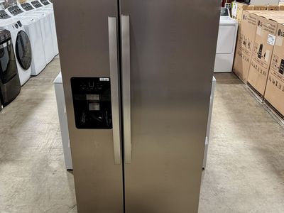 WHIRLPOOL SIDE BY SIDE REFRIGERATOR WITH WARRANTY