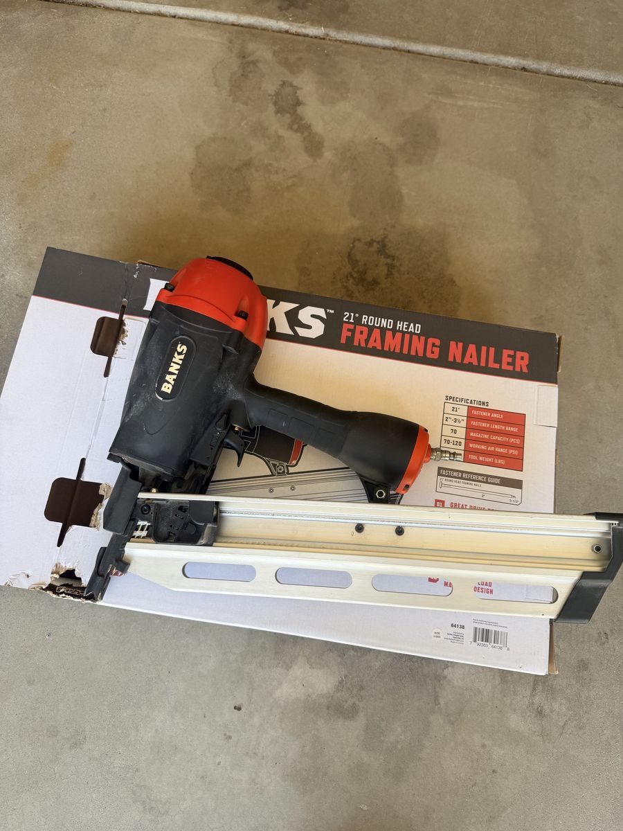Banks 21° Framing Nailer – Like New