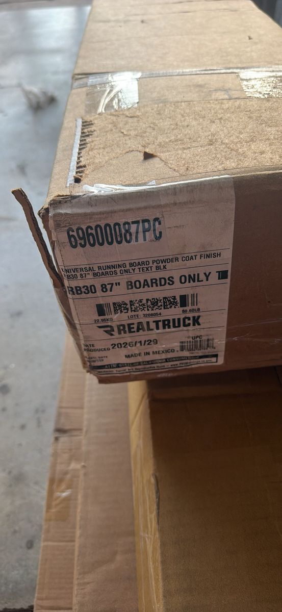 RealTruck RB30 87" Universal Powder Coat Finish Black Running Boards ONLY for Trucks/SUVs