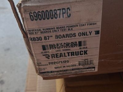 RealTruck RB30 87" Universal Powder Coat Finish Black Running Boards ONLY for Trucks/SUVs
