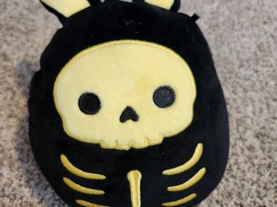 Squishmallows Original Black Skeleton Bunny Halloween Plush Toy 5 Inch