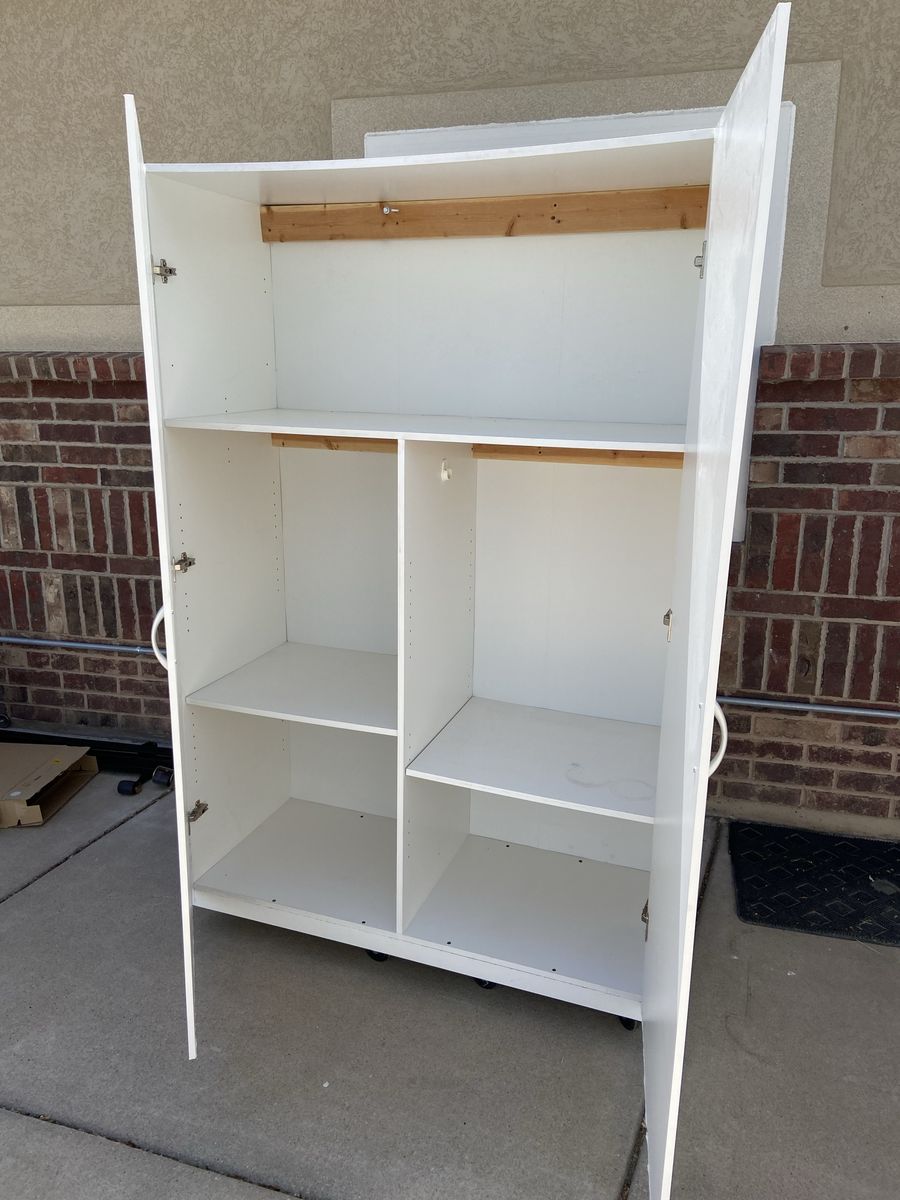 Large White Storage Cabinet