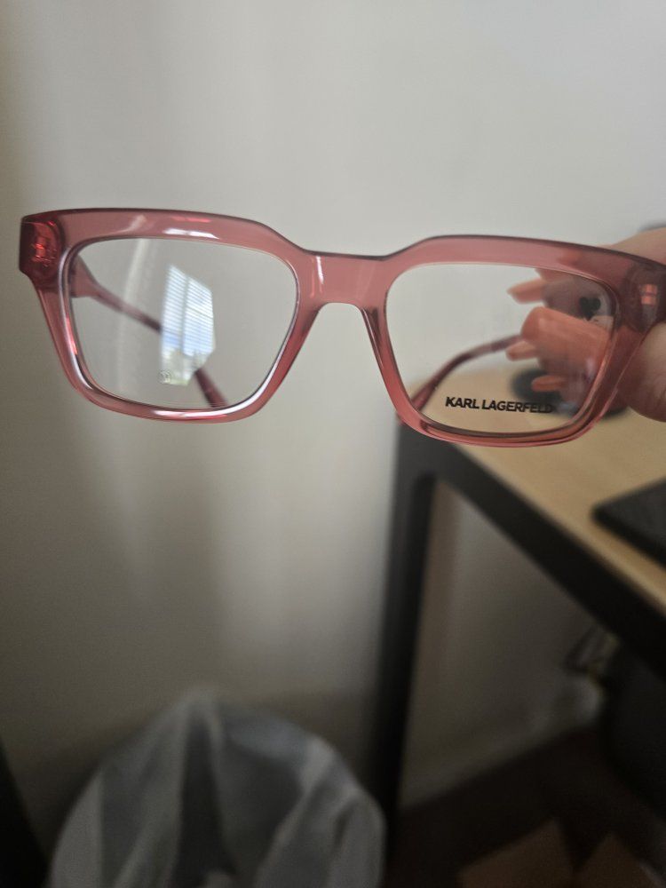 Karl Lagerfeld KL6152 Pink Transparent Eyeglass Frames 52-17-140 Never worn. You can have your own prescription lens installed.