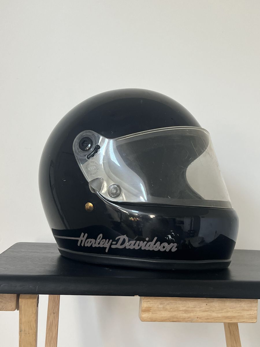 Vintage Harley-Davidson Bell Full Face Helmet | Sz L | Vintage Display