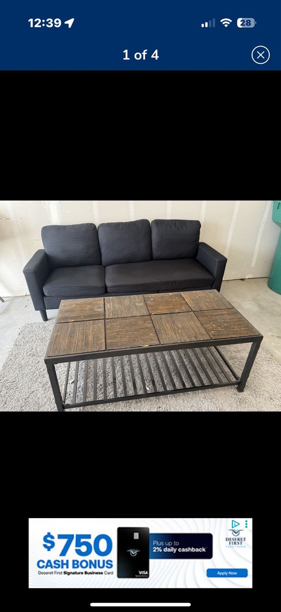 Couch and coffee table
