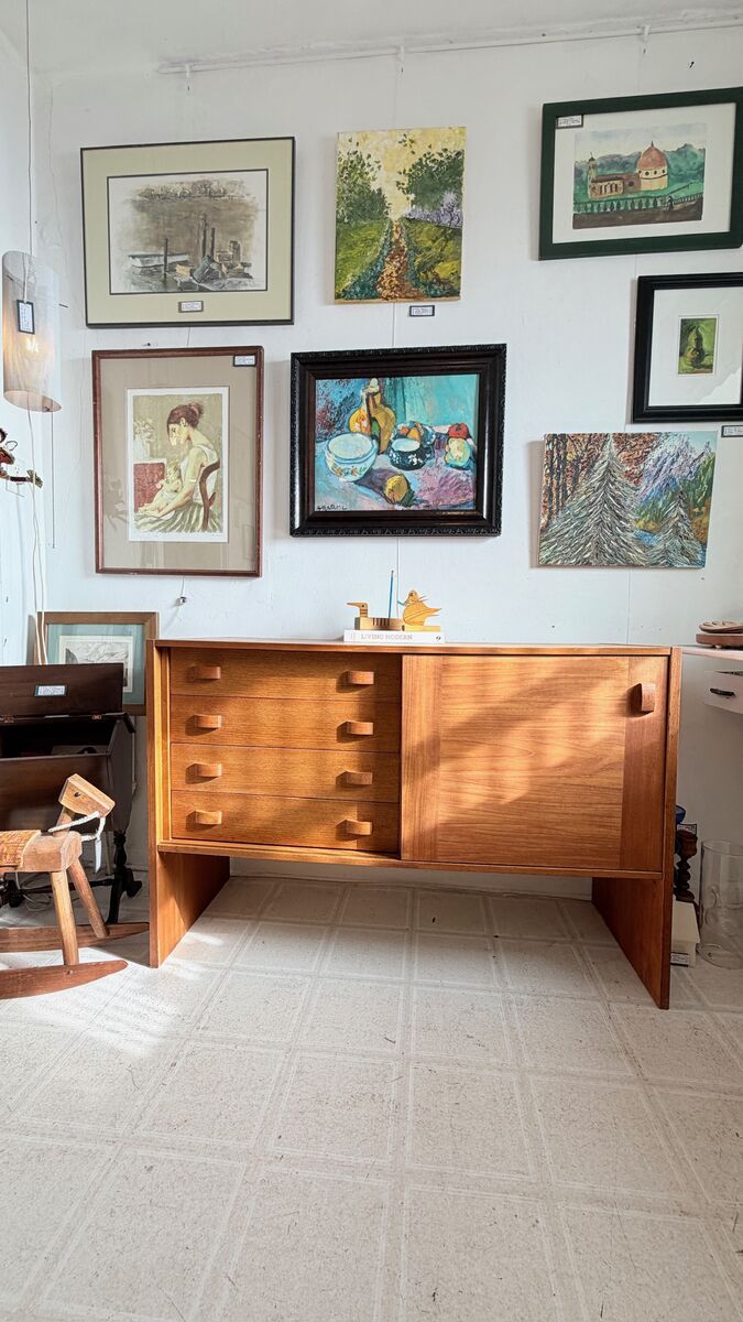 Vintage 1960s Domino Møbler Teak Credenza